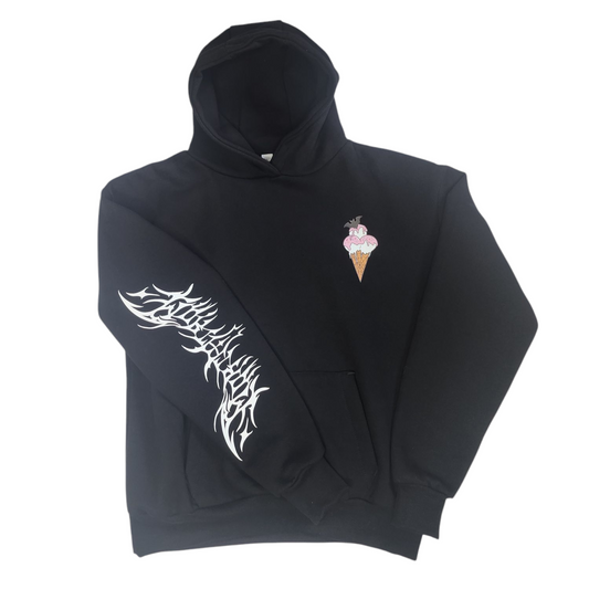 Morta Atrom Black Unisex Drip Drip Hoodie