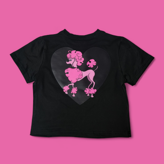 Black Atrom the Poodle Crop Top
