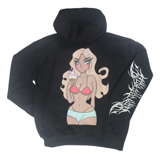 Morta Atrom Black Unisex Drip Drip Hoodie