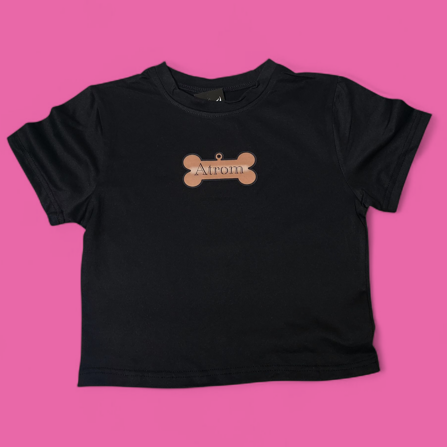 Black Atrom the Poodle Crop Top