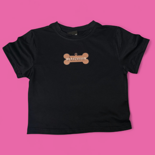 Black Atrom the Poodle Crop Top