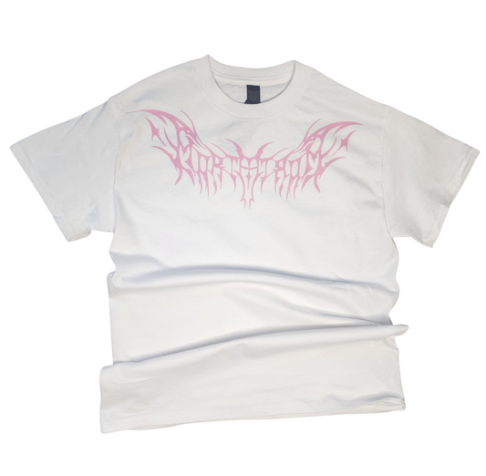 Morta Atrom White Baby Pink Unisex Tshirt
